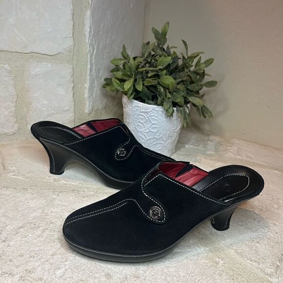 Cole Haan Black Suede Wedges sz  9B - Picture 6 of 7